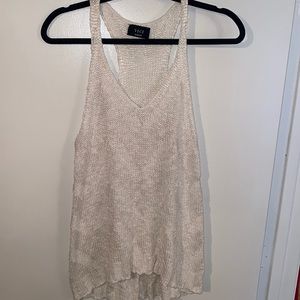 Vici White Knit Tank Top - Medium